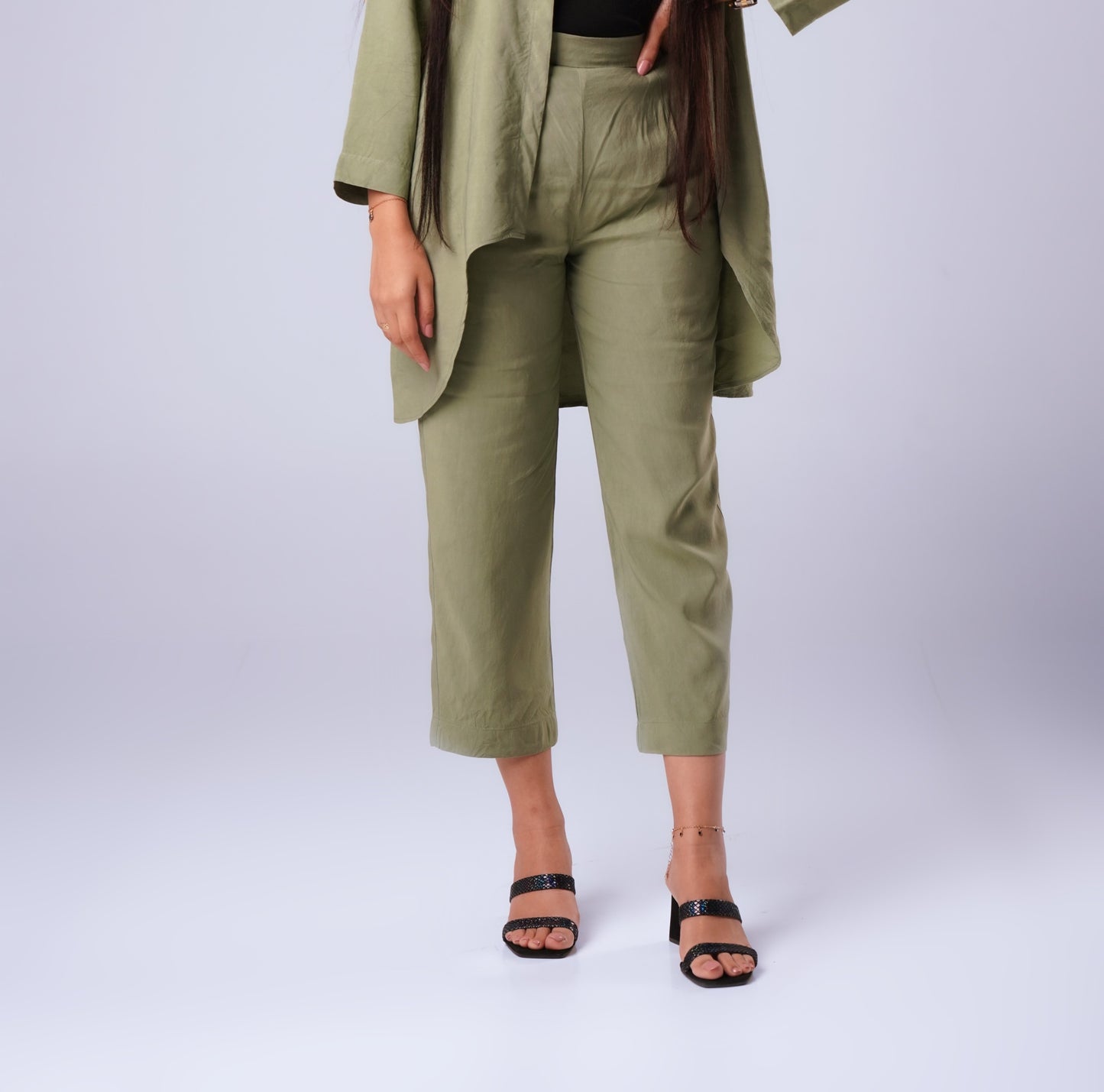 WOMEN CLASSIC LINEN SET - BABY GREEN