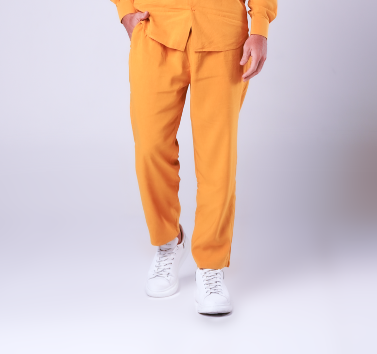 MEN CLASSIC LINEN SET - YELLOW